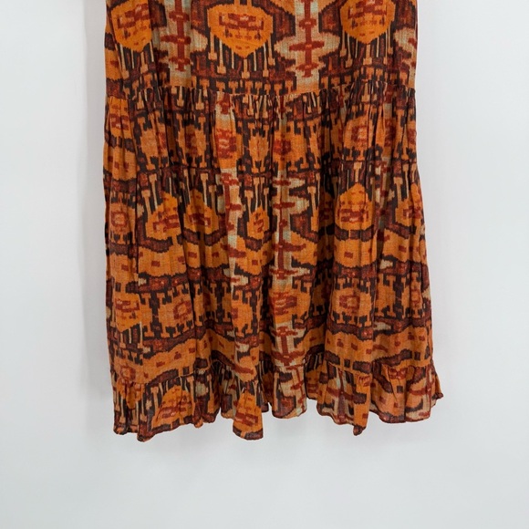 Ulla Johnson Lina Flutter Sleeve Mini Dress Size XS Sleeveless Tassel Ties Brown - Picture 7 of 12